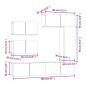 vidaXL Set de muebles para TV 6 pzas madera contrachapada roble sonoma vidaXL Set de muebles para TV 6 pzas madera contrachapada roble sonoma