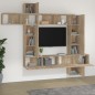 vidaXL Set de muebles para TV 9 pzas madera contrachapada roble sonoma