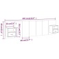 vidaXL Cabecero de cama con mesitas madera contrachapada gris hormigón vidaXL Cabecero de cama con mesitas madera contrachapada gris hormigón