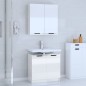 vidaXL Set muebles de baño 2 piezas madera contrachapada blanco brillo vidaXL Set muebles de baño 2 piezas madera contrachapada blanco brillo