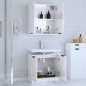 vidaXL Set muebles de baño 2 piezas madera contrachapada blanco brillo vidaXL Set muebles de baño 2 piezas madera contrachapada blanco brillo