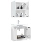 vidaXL Set muebles de baño 2 piezas madera contrachapada blanco brillo vidaXL Set muebles de baño 2 piezas madera contrachapada blanco brillo