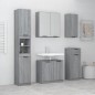 vidaXL Set de muebles de baño 5 pzas madera contrachapada gris sonoma vidaXL Set de muebles de baño 5 pzas madera contrachapada gris sonoma