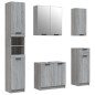 vidaXL Set de muebles de baño 5 pzas madera contrachapada gris sonoma vidaXL Set de muebles de baño 5 pzas madera contrachapada gris sonoma