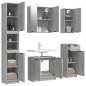 vidaXL Set de muebles de baño 5 pzas madera contrachapada gris sonoma vidaXL Set de muebles de baño 5 pzas madera contrachapada gris sonoma