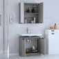 vidaXL Set de muebles de baño 2 pzas madera de ingeniería gris sonoma