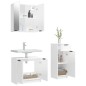 vidaXL Set de muebles baño 3 pzas madera contrachapada blanco brillo vidaXL Set de muebles baño 3 pzas madera contrachapada blanco brillo