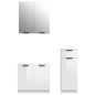 vidaXL Set de muebles baño 3 pzas madera contrachapada blanco brillo vidaXL Set de muebles baño 3 pzas madera contrachapada blanco brillo