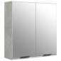 vidaXL Set muebles de baño 4 piezas madera contrachapada gris hormigón