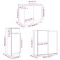 vidaXL Set muebles de baño 4 piezas madera contrachapada gris hormigón