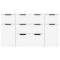 vidaXL Set de aparador 3 piezas madera contrachapada blanco brillante vidaXL Set de aparador 3 piezas madera contrachapada blanco brillante