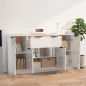 vidaXL Aparadores 3 uds madera contrachapada blanco brillo vidaXL Aparadores 3 uds madera contrachapada blanco brillo