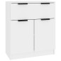 vidaXL Aparadores 3 uds madera contrachapada blanco brillo vidaXL Aparadores 3 uds madera contrachapada blanco brillo