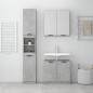 vidaXL Set de muebles baño 3 pzas madera contrachapada gris hormigón