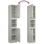 vidaXL Set de muebles baño 3 pzas madera contrachapada gris hormigón