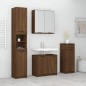 vidaXL Set de muebles de baño 4 pzas madera contrachapada marrón roble