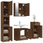 vidaXL Set de muebles de baño 4 pzas madera contrachapada marrón roble