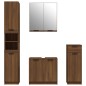 vidaXL Set de muebles de baño 4 pzas madera contrachapada marrón roble