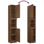 vidaXL Set de muebles de baño 4 pzas madera contrachapada marrón roble