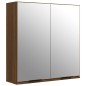 vidaXL Set de muebles de baño 4 pzas madera contrachapada marrón roble