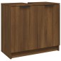 vidaXL Set de muebles de baño 4 pzas madera contrachapada marrón roble