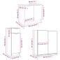 vidaXL Set de muebles de baño 4 pzas madera contrachapada marrón roble