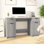 vidaXL Escritorio con armario lateral madera contrachapada gris Sonoma vidaXL Escritorio con armario lateral madera contrachapada gris Sonoma