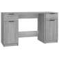 vidaXL Escritorio con armario lateral madera contrachapada gris Sonoma vidaXL Escritorio con armario lateral madera contrachapada gris Sonoma