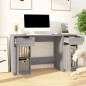 vidaXL Escritorio con armario lateral madera contrachapada gris Sonoma vidaXL Escritorio con armario lateral madera contrachapada gris Sonoma