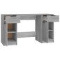 vidaXL Escritorio con armario lateral madera contrachapada gris Sonoma vidaXL Escritorio con armario lateral madera contrachapada gris Sonoma