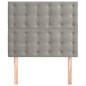 vidaXL Cabeceros 2 unidades de terciopelo gris claro 80x5x78/88 cm