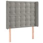 vidaXL Cabecero con orejas de terciopelo gris claro 83x16x118/128 cm vidaXL Cabecero con orejas de terciopelo gris claro 83x16x118/128 cm
