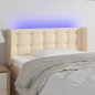 vidaXL Cabecero con LED de tela crema 103x16x78/88 cm vidaXL Cabecero con LED de tela crema 103x16x78/88 cm