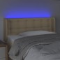 vidaXL Cabecero con LED de tela crema 103x16x78/88 cm vidaXL Cabecero con LED de tela crema 103x16x78/88 cm