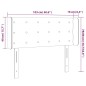 vidaXL Cabecero con LED de tela crema 103x16x78/88 cm vidaXL Cabecero con LED de tela crema 103x16x78/88 cm