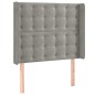 vidaXL Cabecero con LED de terciopelo gris claro 83x16x118/128 cm vidaXL Cabecero con LED de terciopelo gris claro 83x16x118/128 cm
