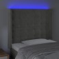 vidaXL Cabecero con LED de terciopelo gris claro 83x16x118/128 cm vidaXL Cabecero con LED de terciopelo gris claro 83x16x118/128 cm