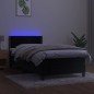 vidaXL Cama box spring colchón y LED terciopelo negro 80x200 cm vidaXL Cama box spring colchón y LED terciopelo negro 80x200 cm