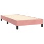 vidaXL Cama box spring colchón y LED terciopelo rosa 100x200 cm vidaXL Cama box spring colchón y LED terciopelo rosa 100x200 cm