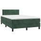 vidaXL Cama box spring con colchón terciopelo verde oscuro 120x200 cm vidaXL Cama box spring con colchón terciopelo verde oscuro 120x200 cm