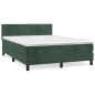 vidaXL Cama box spring con colchón terciopelo verde oscuro 140x200 cm vidaXL Cama box spring con colchón terciopelo verde oscuro 140x200 cm