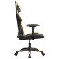 vidaXL Silla gaming cuero sintético negro y dorado vidaXL Silla gaming cuero sintético negro y dorado