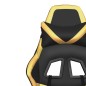 vidaXL Silla gaming cuero sintético negro y dorado vidaXL Silla gaming cuero sintético negro y dorado