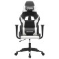 vidaXL Silla gaming cuero sintético negro y blanco vidaXL Silla gaming cuero sintético negro y blanco