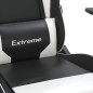 vidaXL Silla gaming cuero sintético negro y blanco vidaXL Silla gaming cuero sintético negro y blanco