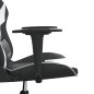 vidaXL Silla gaming cuero sintético negro y blanco vidaXL Silla gaming cuero sintético negro y blanco