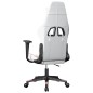vidaXL Silla gaming cuero sintético blanco y rosa