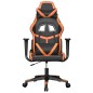 vidaXL Silla gaming cuero sintético negro y naranja vidaXL Silla gaming cuero sintético negro y naranja