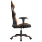 vidaXL Silla gaming cuero sintético negro y naranja vidaXL Silla gaming cuero sintético negro y naranja
