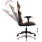 vidaXL Silla gaming cuero sintético negro y naranja vidaXL Silla gaming cuero sintético negro y naranja